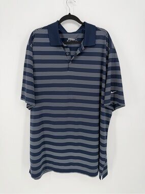 Nike Golf Tour Performance Dri-FIT Polo Shirt Men’s 3XL Big & Tall Navy Stripe